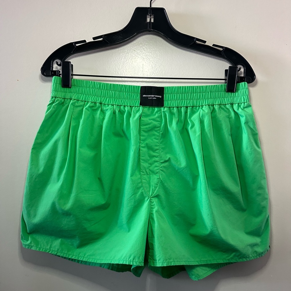 Alexander Wang Neon Green Elastic Waist Shorts- New with tags